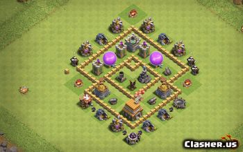 town hall level 5 farming layout