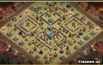 CoC Town Hall 13 Base Layouts & Map | Home, War, Trophy Bases #29129