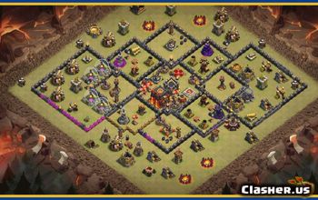 Copy CoC Town Hall 10 Base Layouts | Trophy, War & Home Village #29663