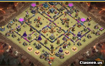 CoC Town Hall 13 Base Layouts & War Maps | Home Village, War Base #29979