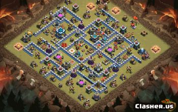 CoC Town Hall 13 Base Layouts & Map Links | Trophy & War Defense #30783