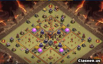 Bloom Logical instance Town Hall 10 - CoC Trophy Base Links - Clash of Clans | Clasher.us