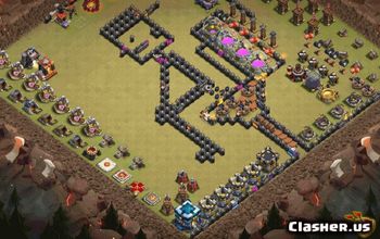 CoC Town Hall 13 Base Copy & Map | Funny & Progress Layouts #33229