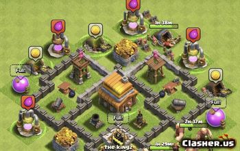 Copy Clash of Clans Base Layouts & Links | Town Hall 4, War, Trophy #33358