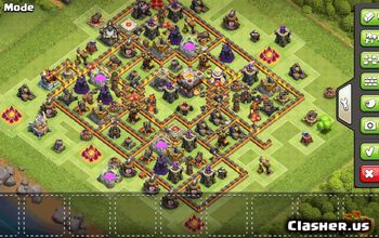 town hall 11, trophy/war base layout #33368