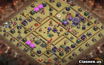 town hall 15, trophy/war base layout #33753