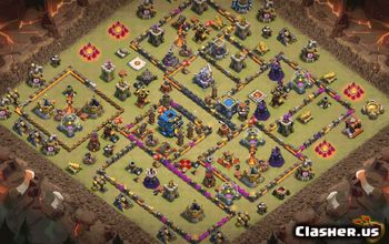 CoC Town Hall 12 Base Layouts & Links | War, Trophy, Home Village #33963