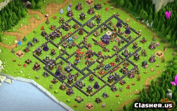 town hall 15, trophy/war base layout #34056