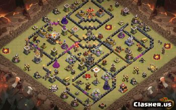 town hall 11, trophy/war base layout #34096