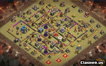 town hall 12, trophy/war base layout #34110
