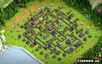 town hall 15, trophy/war base layout #34283