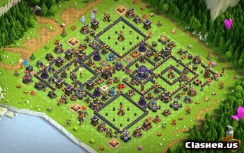 town hall 15, trophy/war base layout #34304