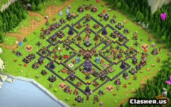 town hall 15, trophy/war base layout #34366