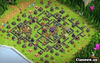 town hall 15, trophy/war base layout #34368