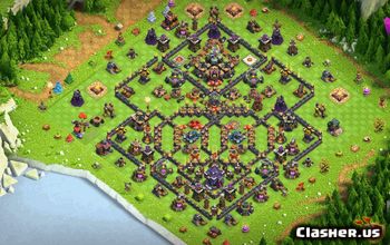 town hall 15, trophy/war base layout #34378
