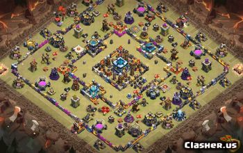 town hall 13, trophy/war base layout #34404