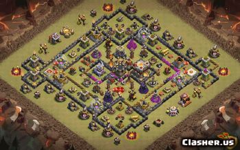 town hall 11, trophy/war base layout #34423