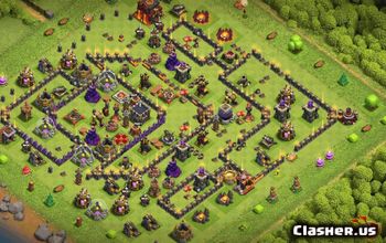 town hall 10, trophy/war base layout #34439