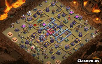 town hall 15, trophy/war base layout #34490