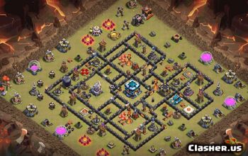 town hall 13, trophy/war base layout #34524