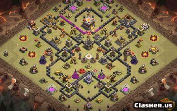 town hall 11, trophy/war base layout #34525