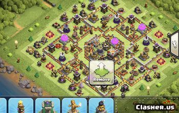 town hall 11, trophy/war base layout #34587