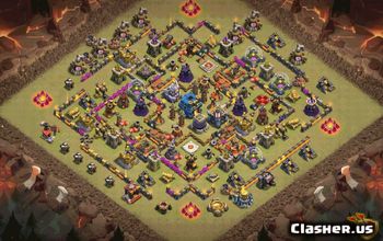 town hall 12, trophy/war base layout #34595