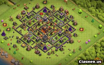 town hall 10, trophy/war base layout #34931