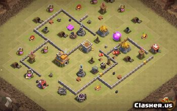 town hall 7, trophy/war base layout #35035