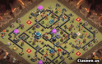 town hall 13, trophy/war base layout #35154