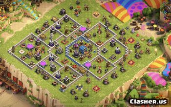 town hall 12, trophy/war base layout #35252