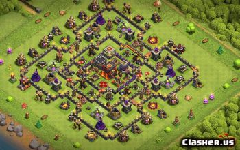 town hall 10, trophy/war base layout #35293