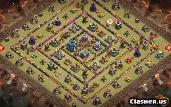town hall 12, trophy/war base layout #35338