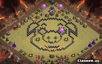 town hall 9, funny/progress base layout #35389