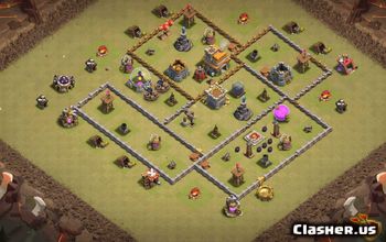 town hall 7, trophy/war base layout #35536