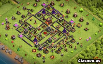 town hall 10, trophy/war base layout #35556