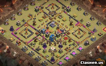 town hall 12, trophy/war base layout #35695