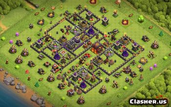 town hall 10, trophy/war base layout #35728