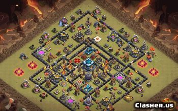 town hall 13, trophy/war base layout #35899
