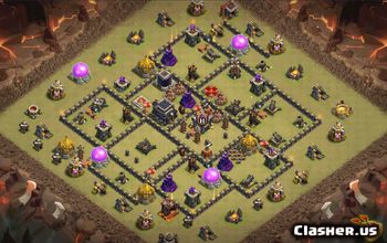 town hall 9, trophy/war base layout #35912