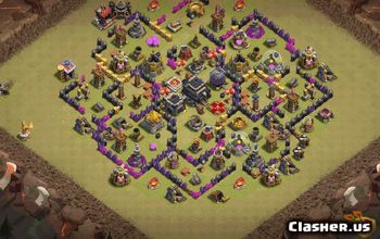 town hall 9, trophy/war base layout #35914
