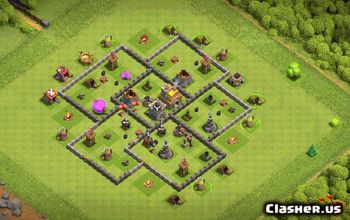 town hall 7, trophy/war base layout #36510