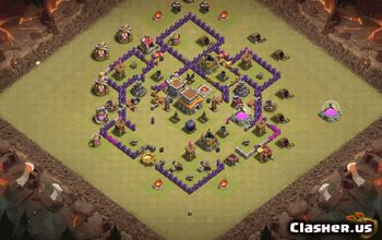 town hall 8, trophy/war base layout #36541