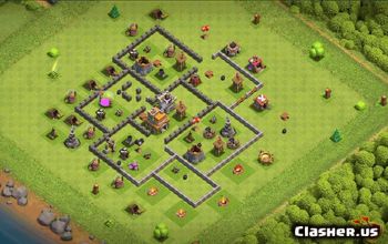 town hall 7, trophy/war base layout #36691