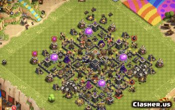 town hall 9, trophy/war base layout #36735