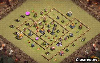 town hall 7, trophy/war base layout #37293