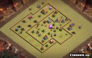 town hall 7, trophy/war base layout #37411