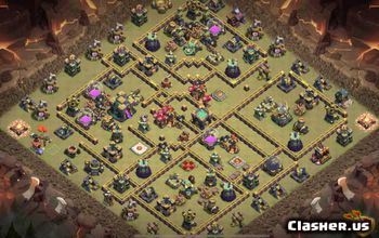 town hall 14, trophy/war base layout #37510