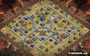 town hall 12, trophy/war base layout #37581