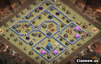 town hall 12, trophy/war base layout #37854
